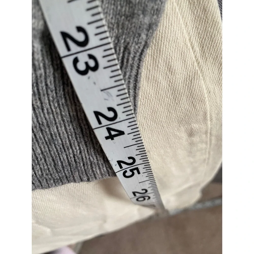 J Crew Men's Grey V Neck Long Sleeve Sweater Size L Cotton‎ Cashmere Blend